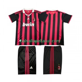 Jalkapallo Pelipaidat/Peliasut AC Milan 2009 2010 Retro Lasten Kotipaita Lyhythihainen